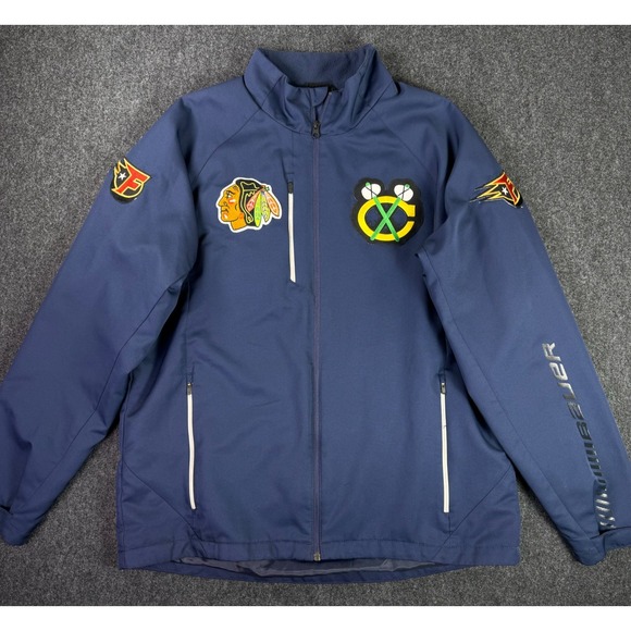 Bauer Other - Bauer Team Chicago Blackhawks Indiana Fuel Embroidered Full Zip Jacket Mens XL